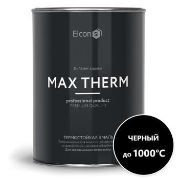 Эмаль Элкон термостойкая черная 1 л (до 1000°С)