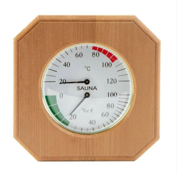 Термогигрометр 212F TH-12Т восьмиугольник (термодревесина)