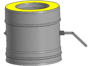 Шибер-сэндвич ф 180х260, AISI 439/439, 0,5мм/0,5мм, (К)