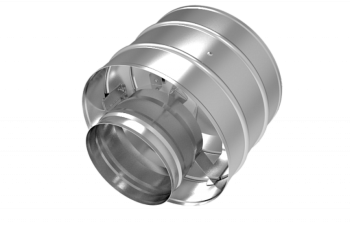 Зонт с дефлектором, ф 100, AISI 439/0,5мм, h=210мм